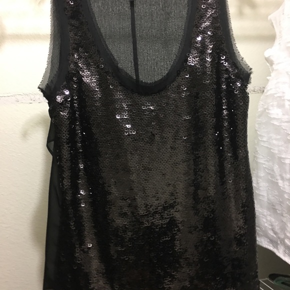 Jessica Simpson Black  sequin tank top - Picture 5 of 10